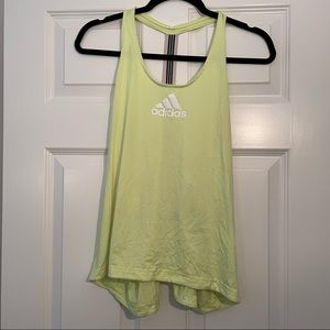 Adidas Neon Yellow Racerback Tank Top